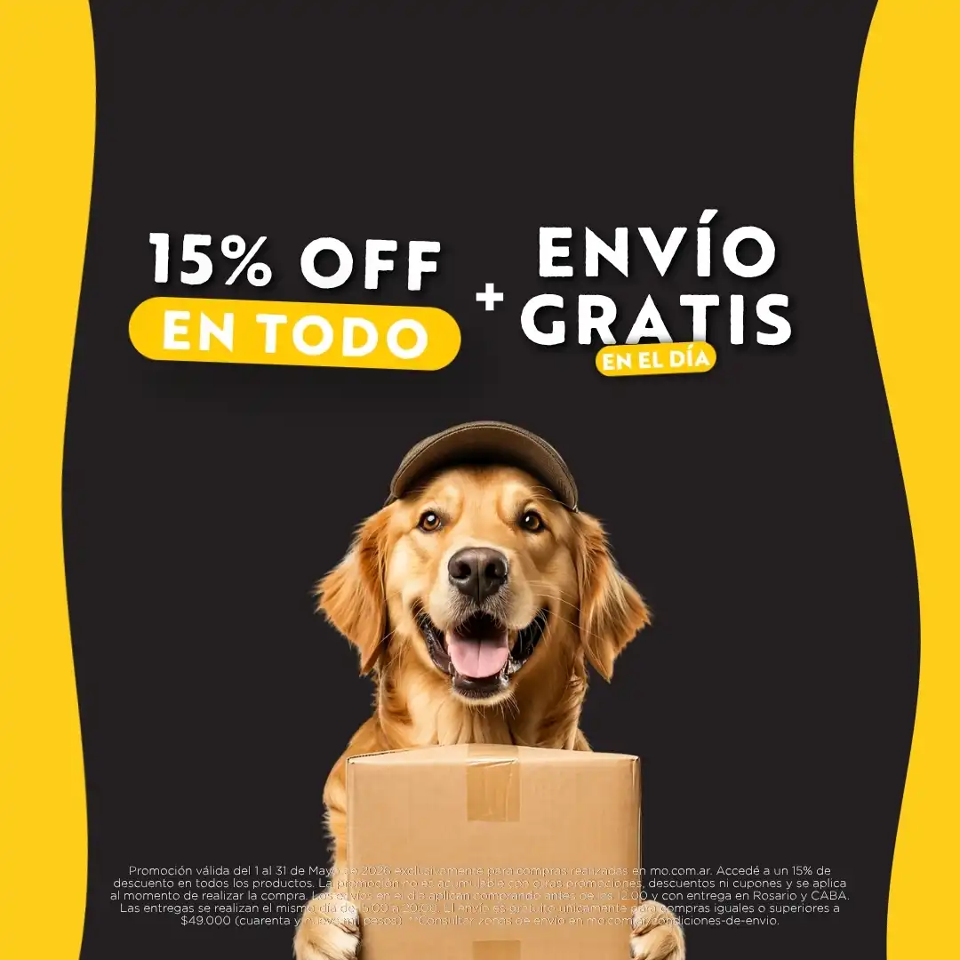 15% en todo + envío en el día mobile