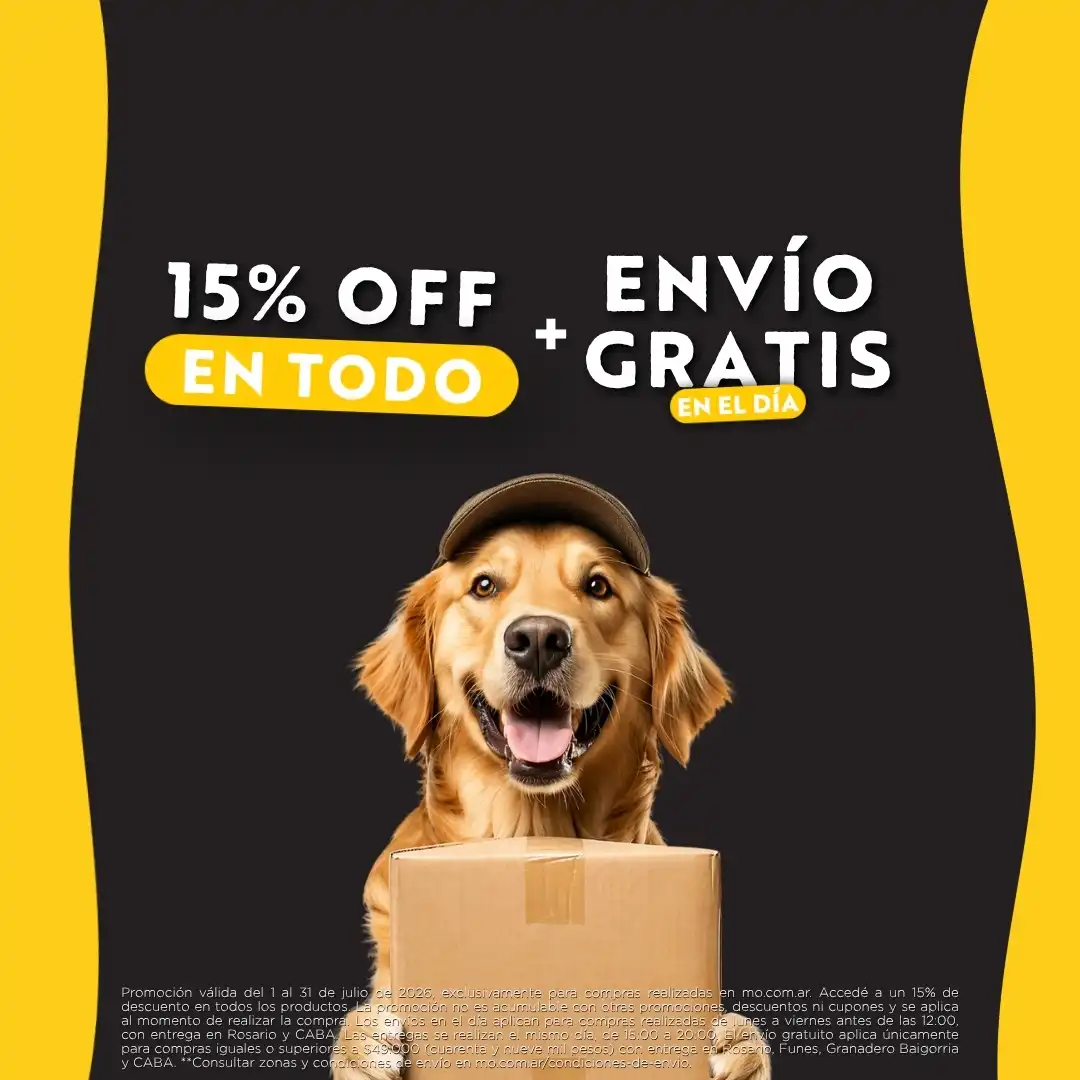 15% en todo + envío en el día mobile